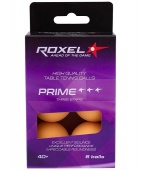 Мяч Roxel для настольного тенниса 3 Prime, оранжевый (6шт.) 15365