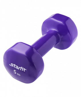 Гантель виниловая Starfit DB-101 5кг, фиолетовый