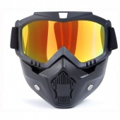 Очки-маска Torso для езды на мототехнике, разборные, стекло золотой хром 4295612