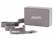 Комплект StarFit блок+ремень для йоги FA-104