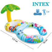 Круг для плавания Intex с сиденьем Пальма 117х75см 56590
