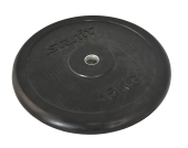 Диск обрезиненный Starfit BB-202 15кг, d-26мм. стальная втулка, черный