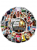 Набор наклеек Grand Theft AutoGTA 50шт.