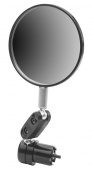 Зеркало заднего вида Jing Yi сферическое, пластик, настройка угла, установка в торец руля JY6