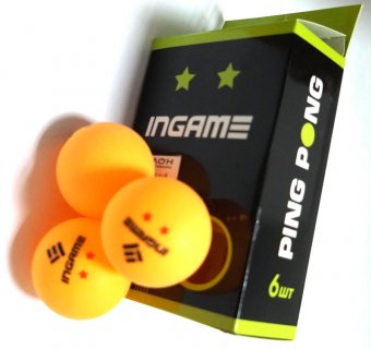 Мяч Ingame для настольного тенниса 2 звезды IG020 6шт.